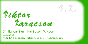 viktor karacson business card